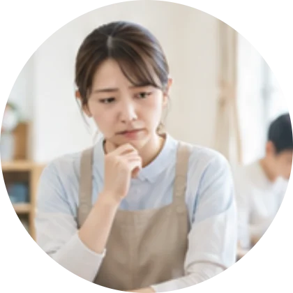 職員の配置について考える経営者のイメージ