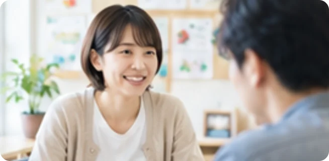事業所の相談を受けるスタッフのイメージ